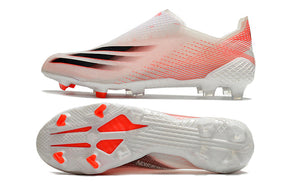 Campo X Ghosted FG White and Red Football Boots