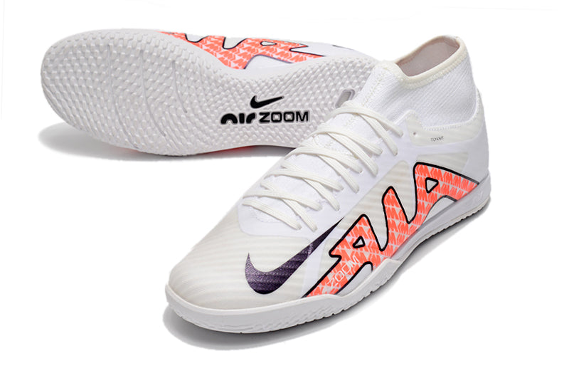 Air Zoom Superfly 9 TF Futsal Boot - White/Orange - High Top